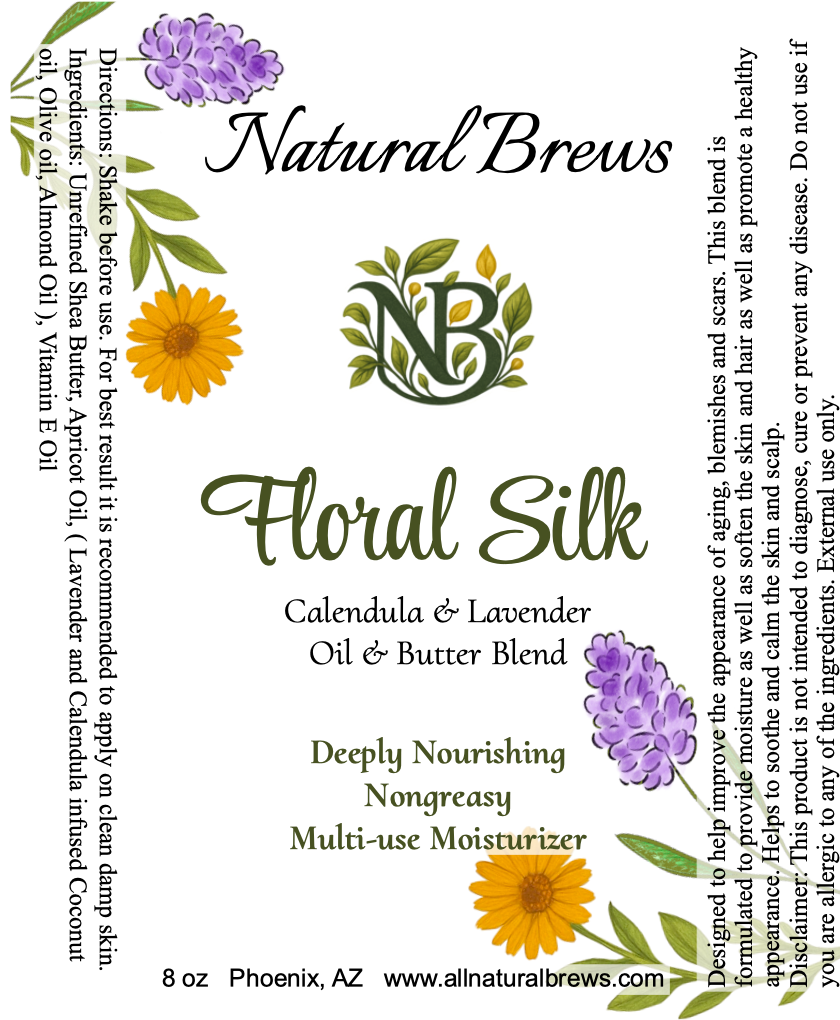 Floral Silk - Calendula & Lavender Body & Hair Butter Oil