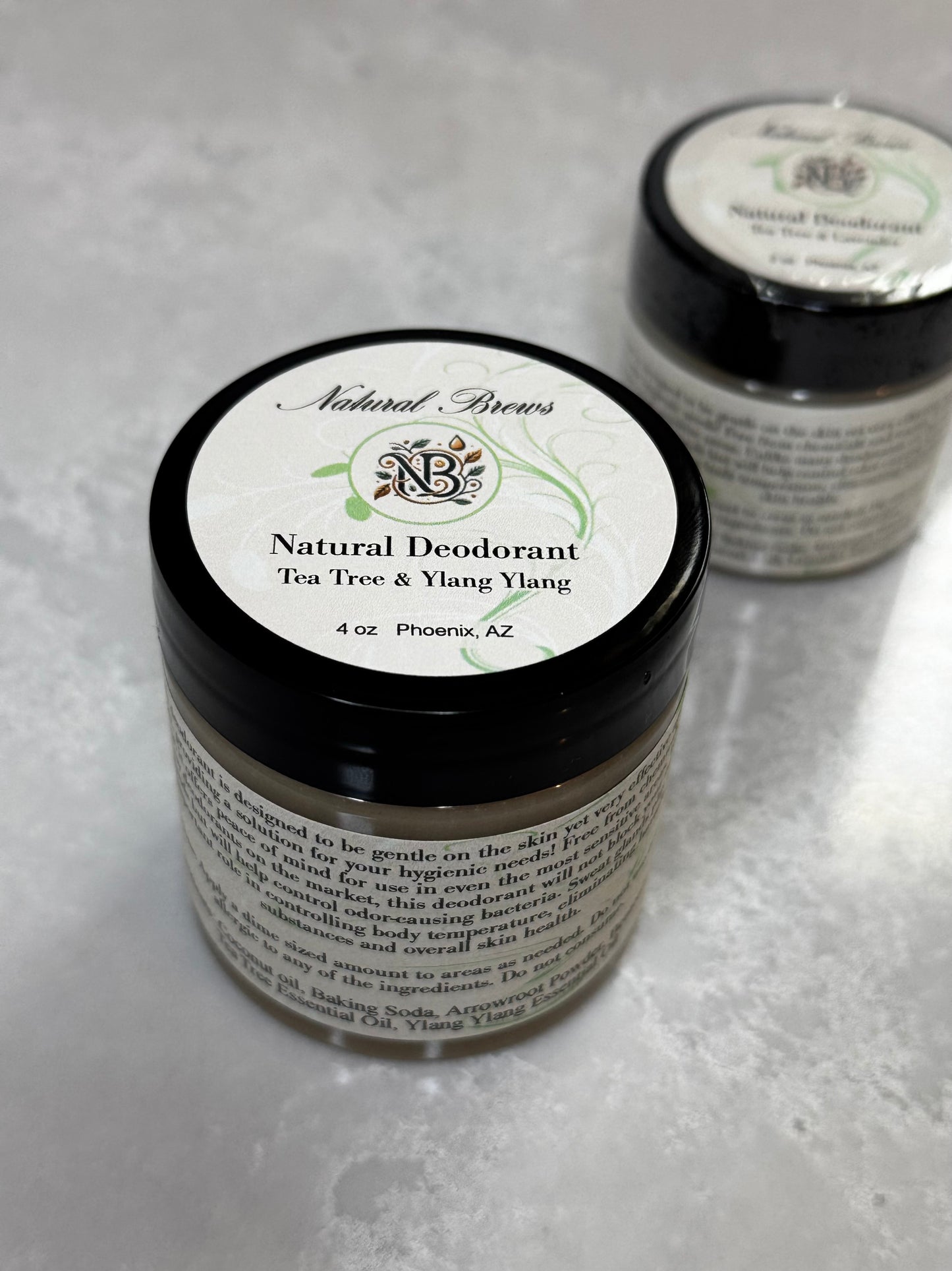 Natural aluminum free deodorant