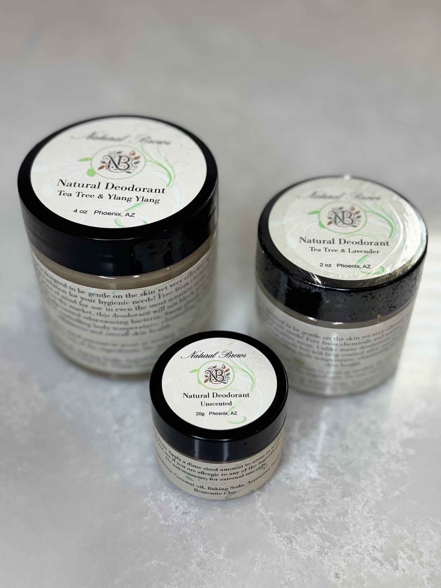 Natural aluminum free deodorant