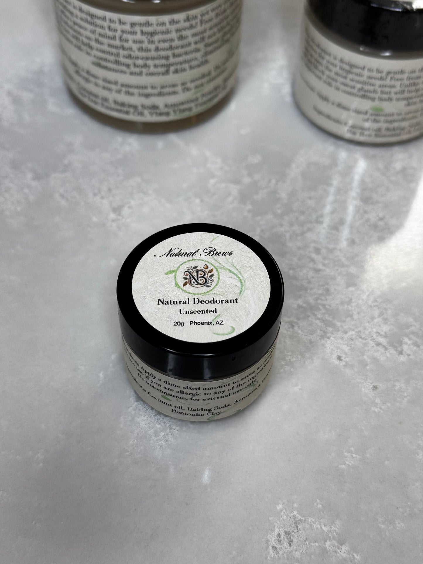 Natural aluminum free deodorant