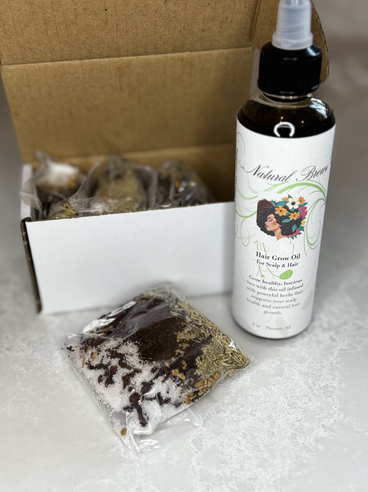 Herbal hair grow kit